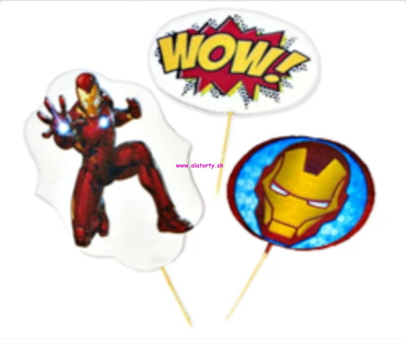 Cukrová dekorácia- Iron Man Set Cukrová dekorácia- Iron Man Set