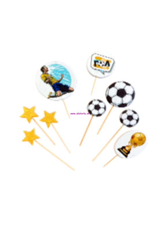 Cukrová dekorácia Futbalový set 