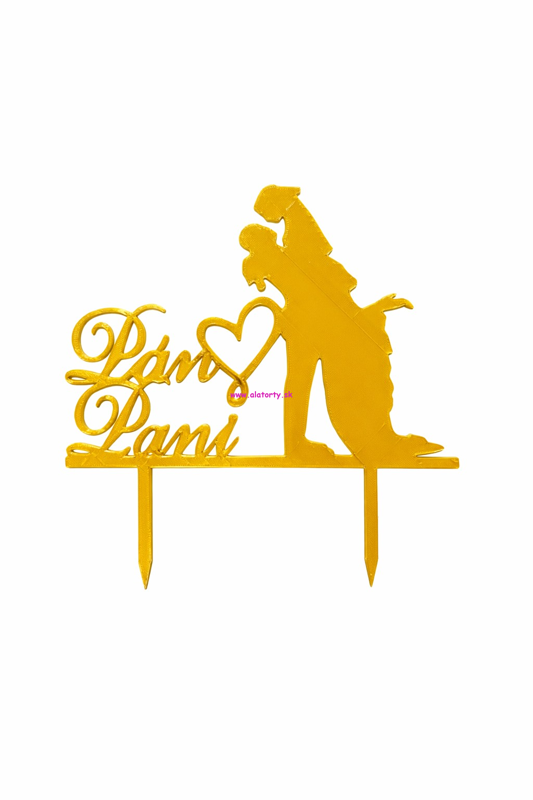 Zápich Pán a Pani + Siluety Zlatý