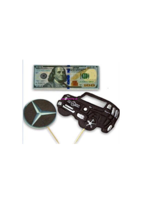 Cukrová dekorácia- Jeep set Cukrová dekorácia- Jeep set