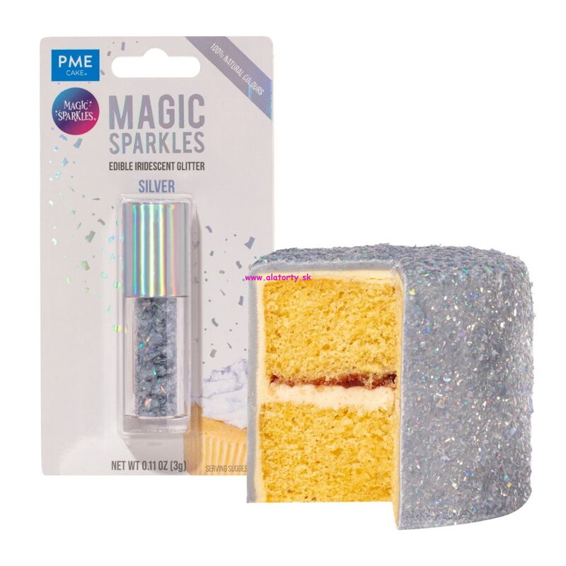 Magické trblietky PME- Strieborné 3 g