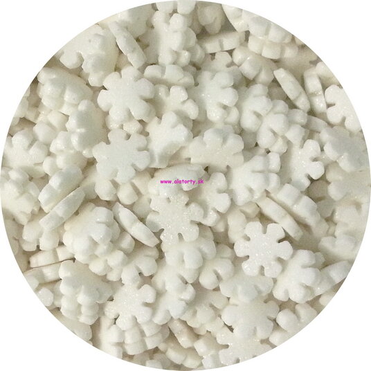 Cukrový posyp vločky - biele 1kg Cukrový posyp vločky - biele 1kg