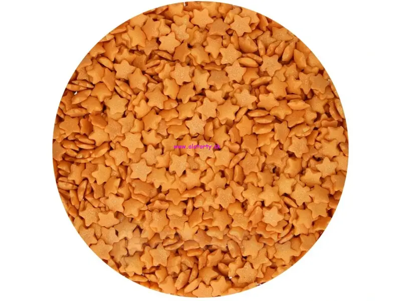 Cukrový posyp hviezdičky oranžové 50g Cukrový posyp hviezdičky oranžové 50g
