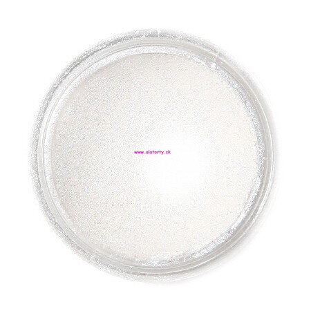 Jedlá prachová perleťová farba Fractal (Gyöngyház fehér) Pearl White 3,5 g Perlová biela