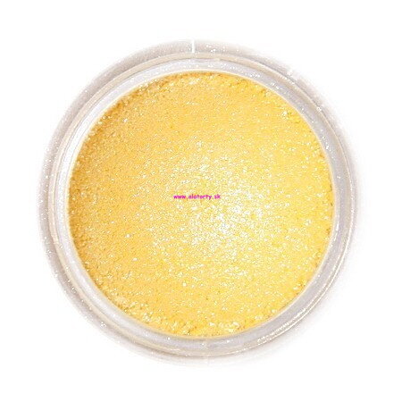 Jedlá prachová perleťová farba Fractal (Szikrázó sárga) Sparkling Yellow 2 g Iskrivá žltá