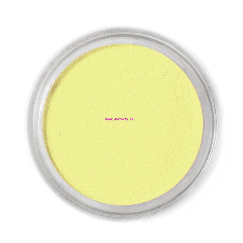 Jedlá prachová farba Fractal (Kankalin, Primrose) Bledo žltá 4 g
