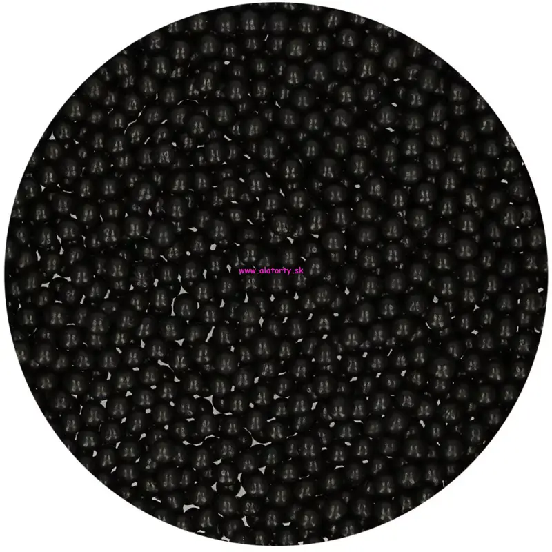 FunCakes Cukrové perly lesklé čierne – Medium 80 g