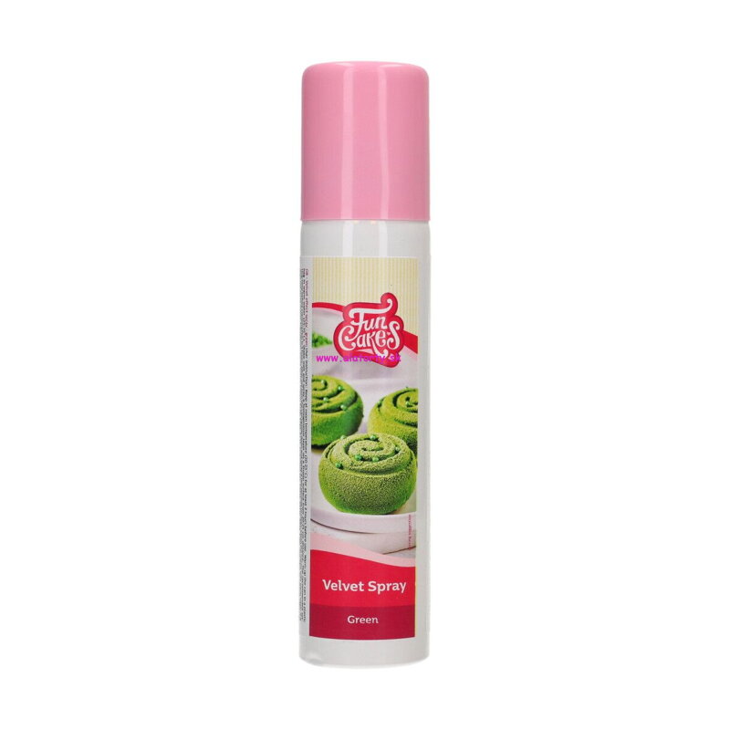 FunCakes Velvet Sprej Green 100 ml - zelený FunCakes Velvet Sprej Green 100 ml - zelený