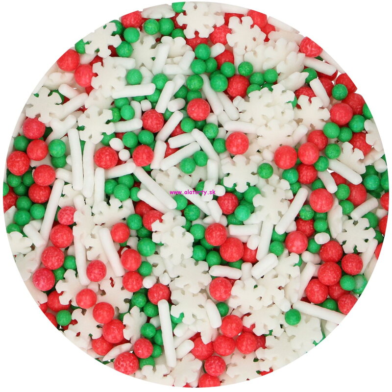 FunCakes   cukrový  posyp  Christmas 60g -  ( Vianoce )