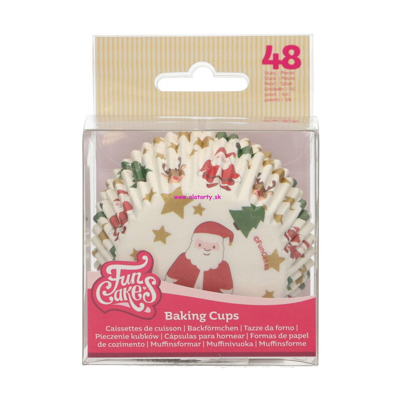 FunCakes - košíčky na muffiny  - Vianočné  48ks / bal.