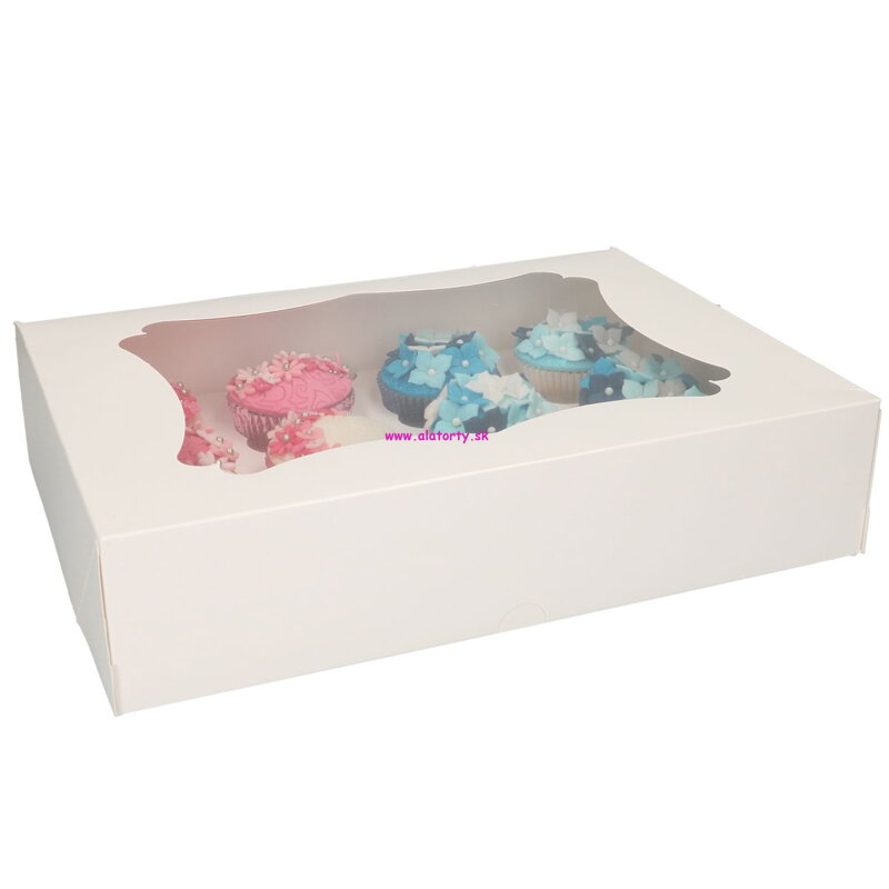 Krabička na 12 ks  CUPCAKE   - muffiny 