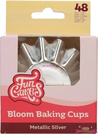 FunCakes košíčky na muffiny 48ks - Metallic Silver