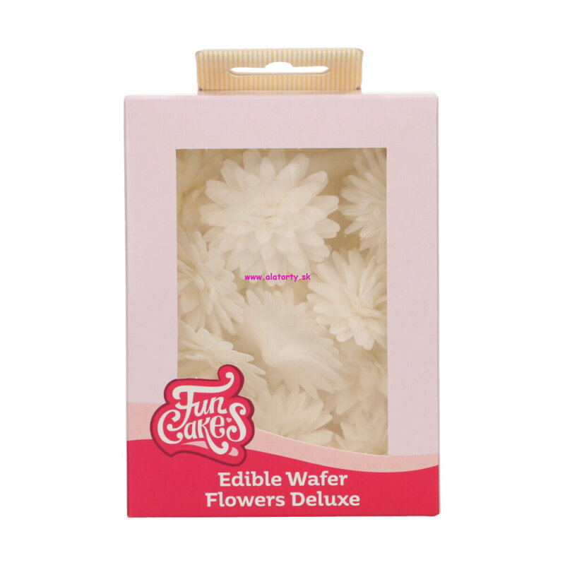 FunCakes Kvetinky Deluxe Daisy biele – balenie / 12 ks (F53890)