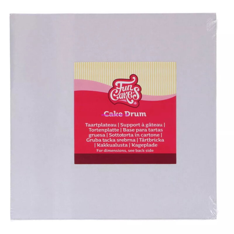 FunCakes- Biely podnos- 35 x 35 x 1,2 cm