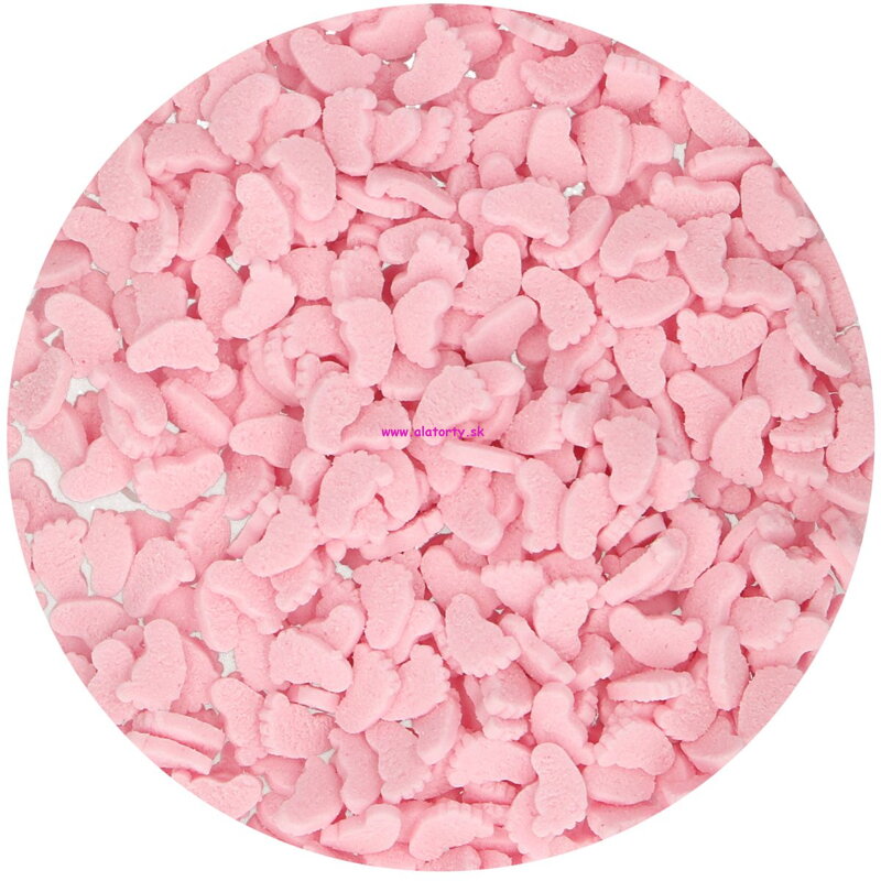 FunCakes cukrová dekorácia - Baby Feet Pink 55 g  ( ružové nohy )