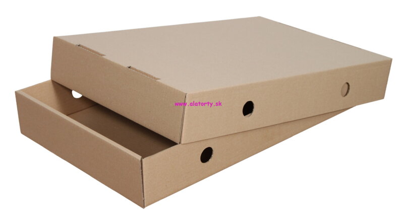 Krabica pod zákusky a torty 54 x 37 x 9 cm - balenie 50ks