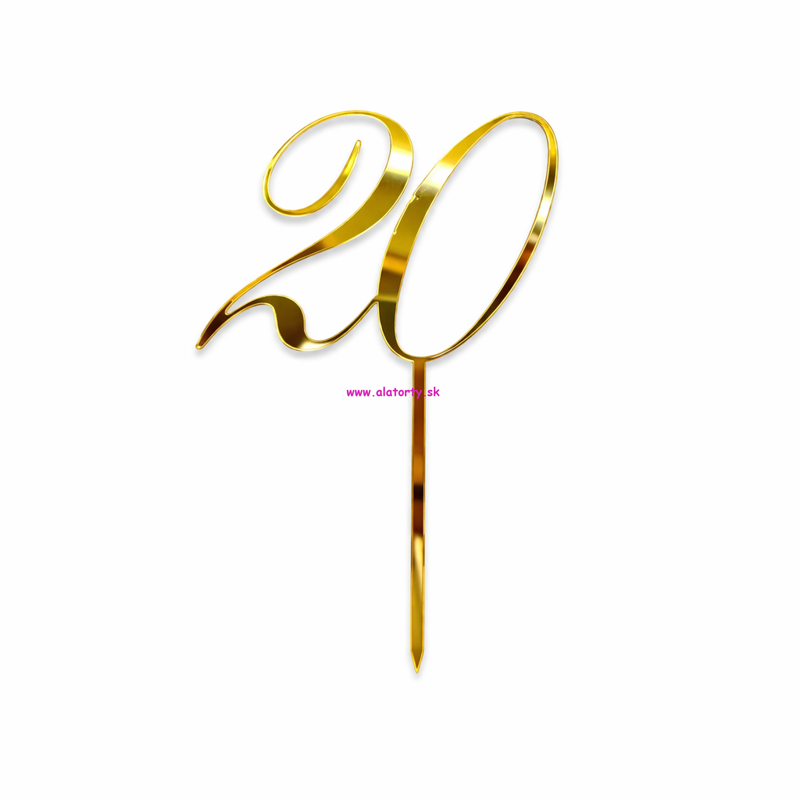 Zlatý zrkadlový zápich- č. 20
