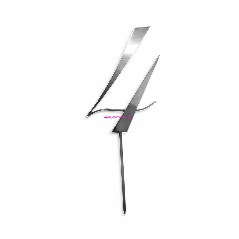 Strieborný zrkadlový zápich- č. 4