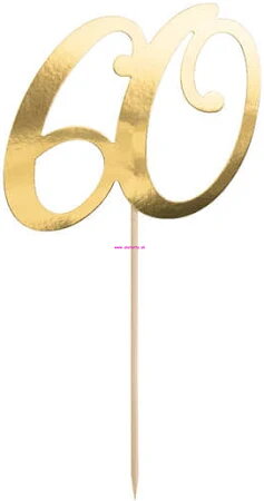 Zlatý papierový zápich číslo 60