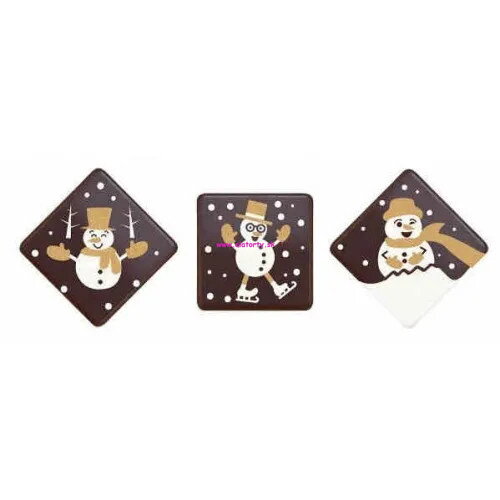 Čokoládová dekorácia- Snowman set - 20ks Čokoládová dekorácia- Snowman set - 20ks