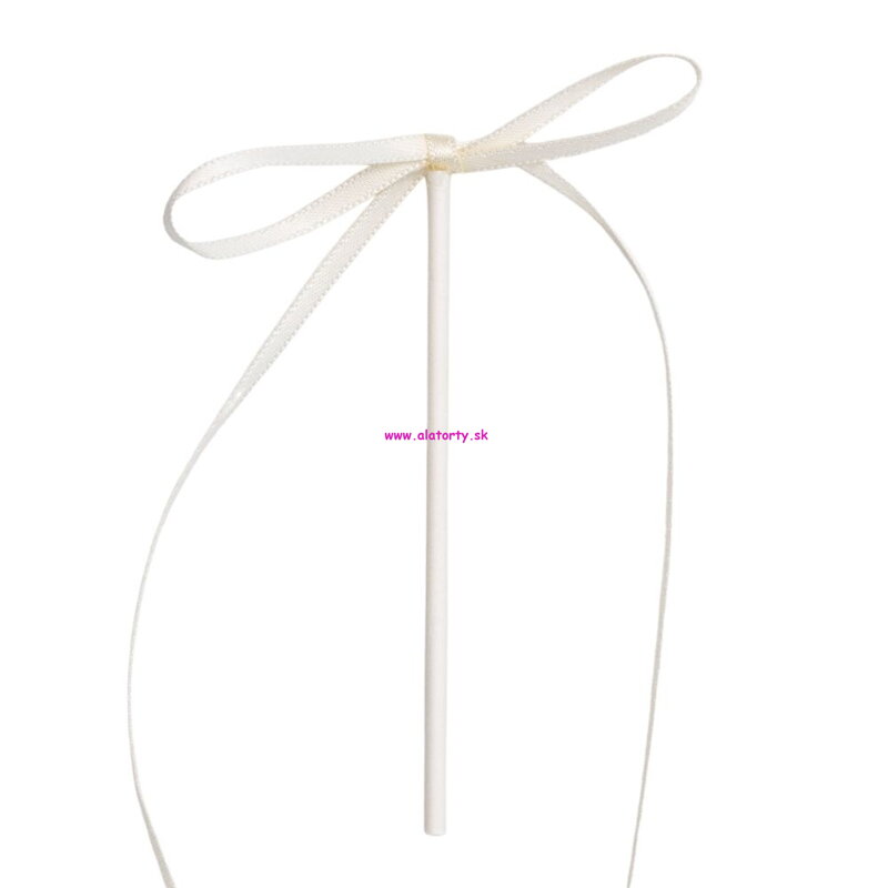 PME Ozdoba na tortu s mašľou- biela(8 kusov)