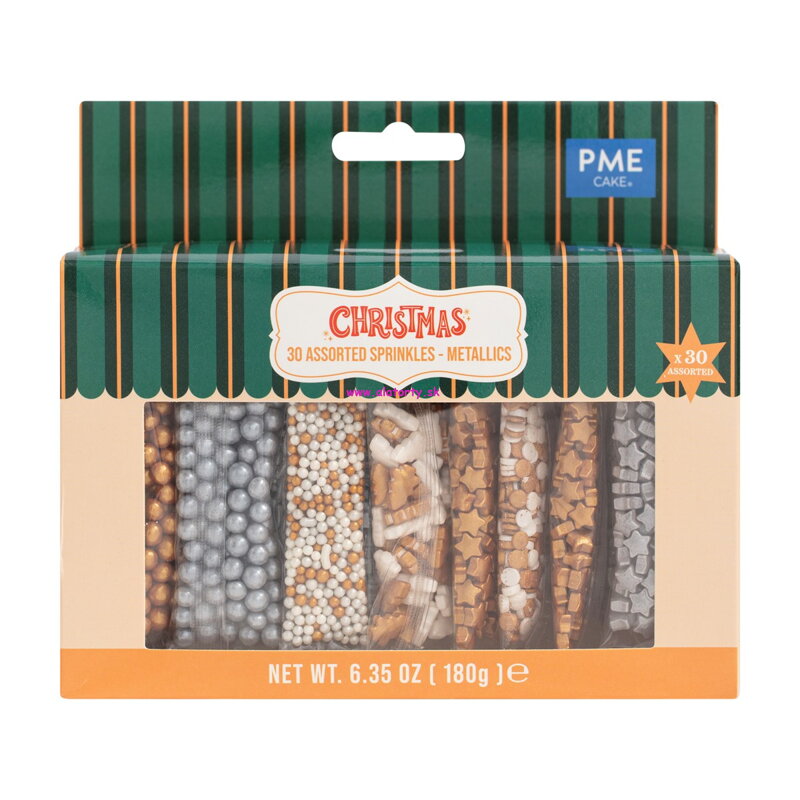 PME : Mix  metalické posypky - balenie 30 kusov (180 g )
