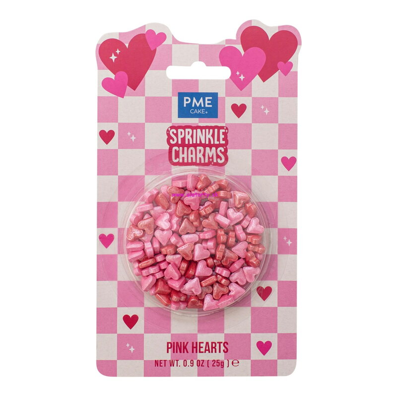 PME Cukrový Posyp Pink Hearts 25g 