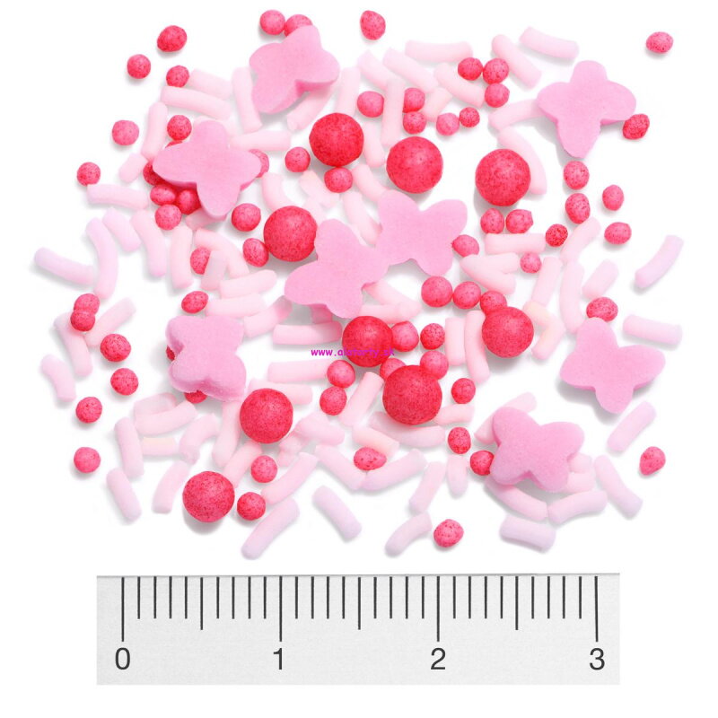Saracino sprinkles - cukrový ružový mix 100g ( pink baby mix)