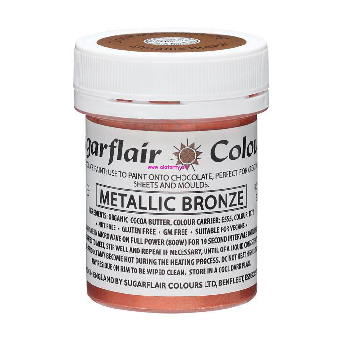  Sugarflair  Čokoládová farba   - metalická bronzová 35g
