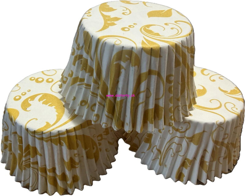 Samonosné košíčky Royal Bielo Zlaté 50 x 40 mm- 100 ks