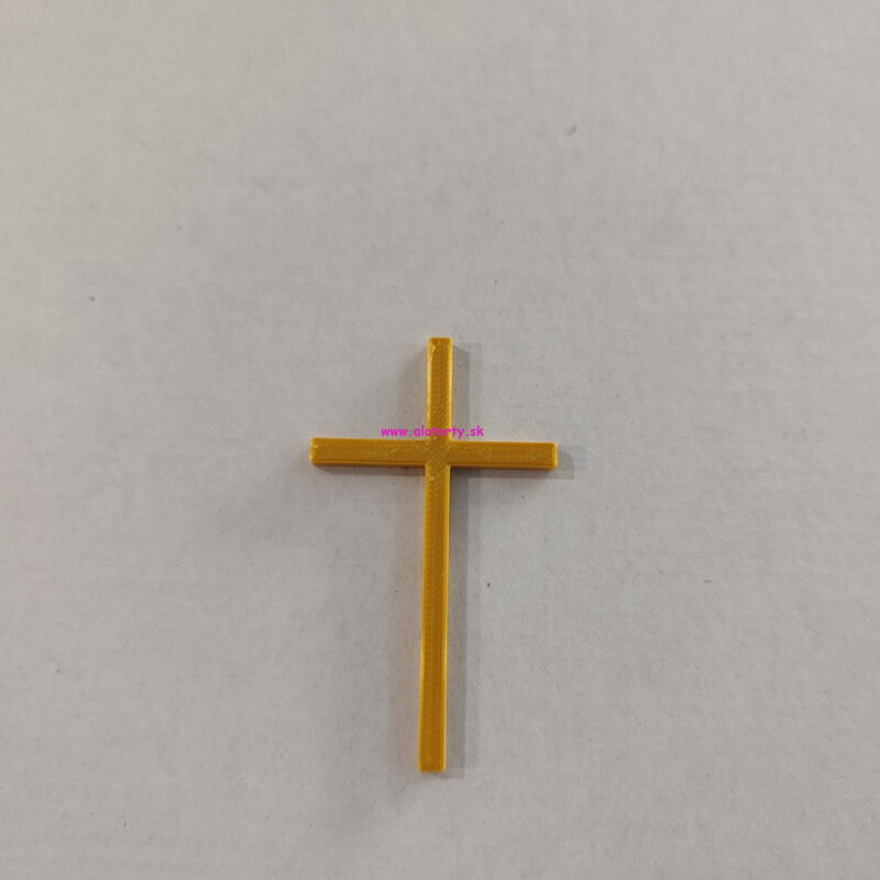 Zápich zlatý krížik hladký 7cm.