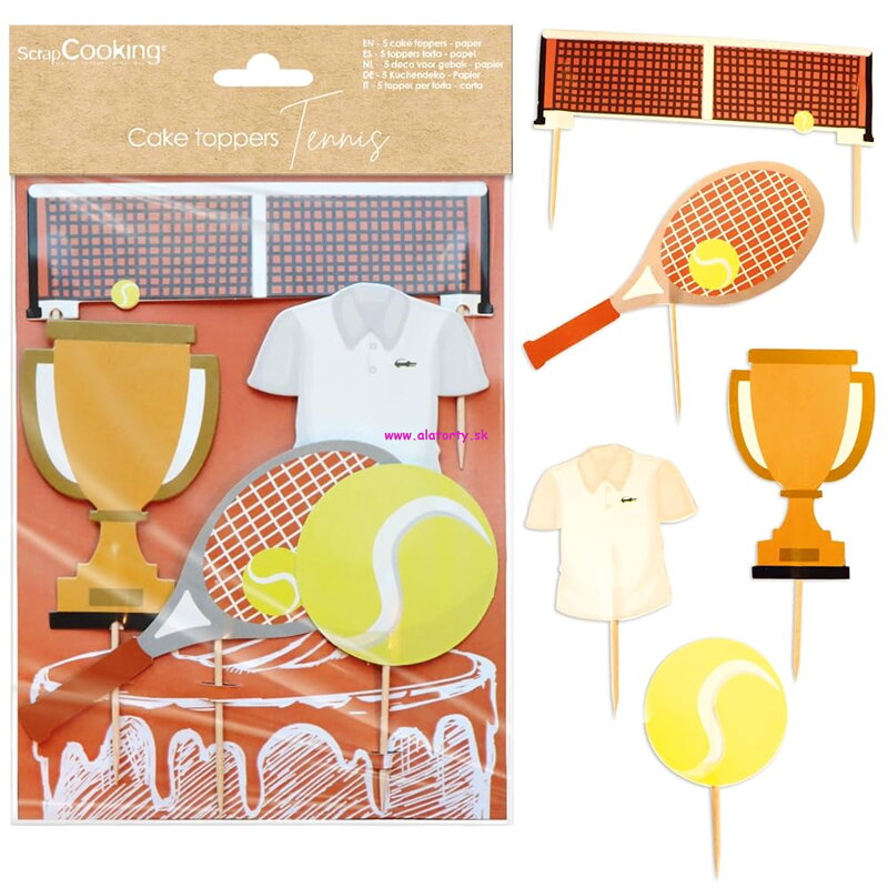 Papierové zápichy tenis 5ks